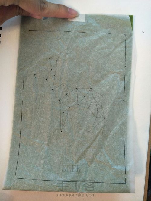 不织布装饰画——几何动物 第3步