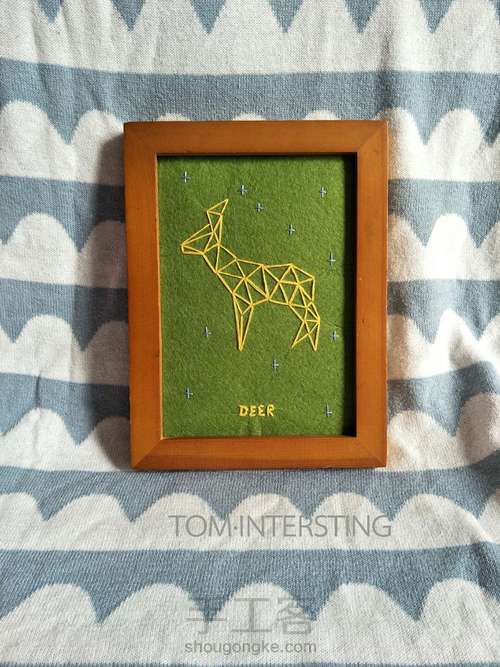 不织布装饰画——几何动物 第6步