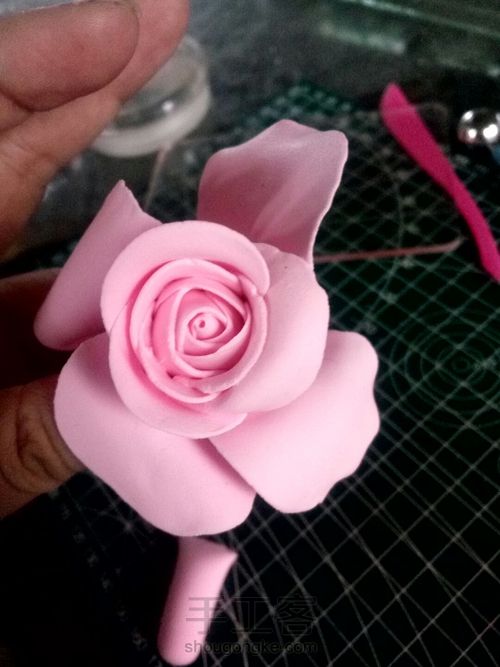 粉玫瑰花详细教程 第14步