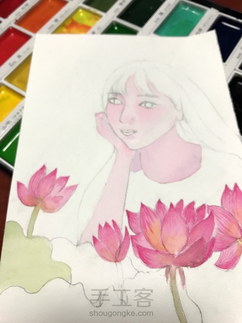 #100张水彩#第二张 第2步