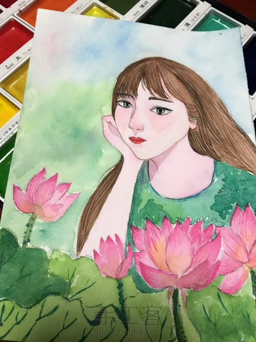 #100张水彩#第二张 第4步