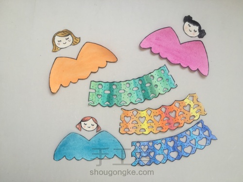 创意纸杯风铃—— 天使的翅膀😇 第8步