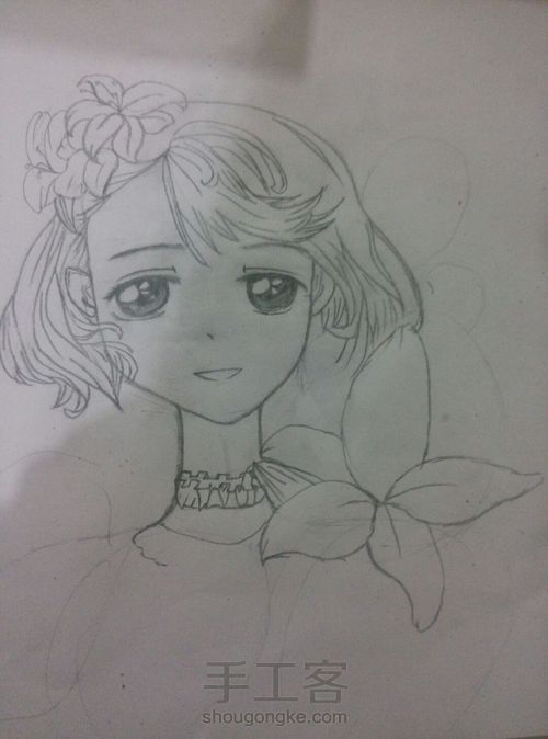 百合女孩(临摹) 第3步