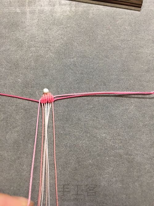 带珠渐变小莲花 第16步