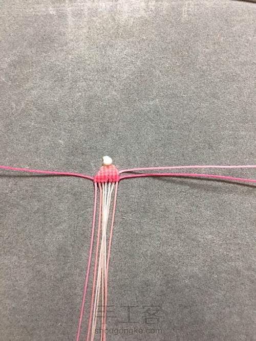 带珠渐变小莲花 第17步