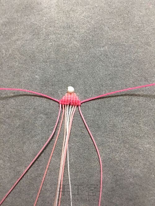 带珠渐变小莲花 第19步