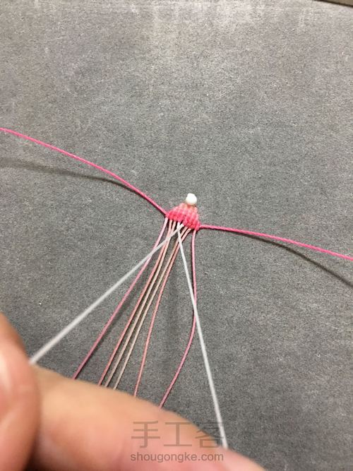 带珠渐变小莲花 第20步