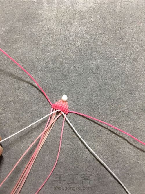 带珠渐变小莲花 第21步