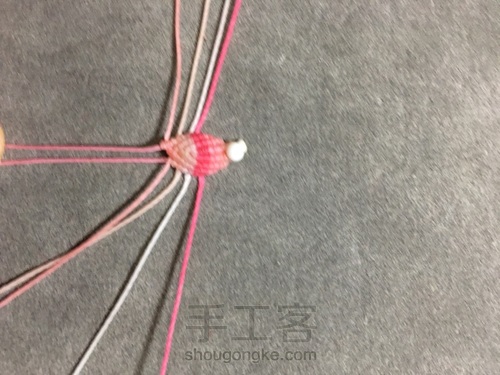 带珠渐变小莲花 第32步