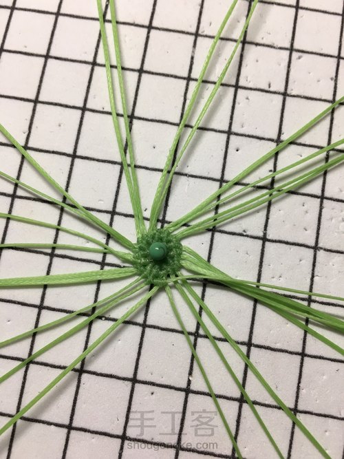 带珠渐变小莲花 第48步