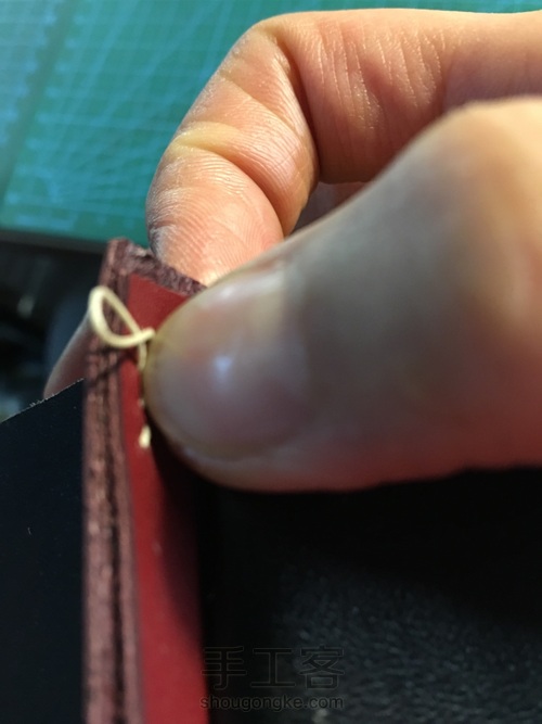 双面打斩回针方法 第4步