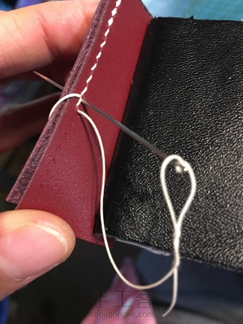 双面打斩回针方法 第15步