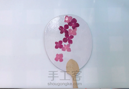 diy夏日和风压花扇 第8步