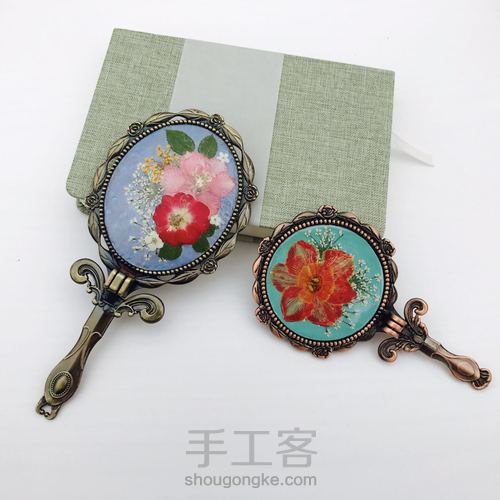 古典压花手镜视频教程 第13步