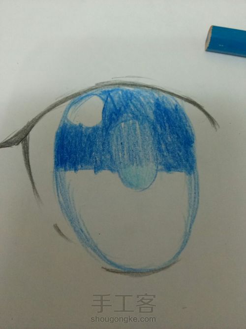彩铅眼睛 第6步