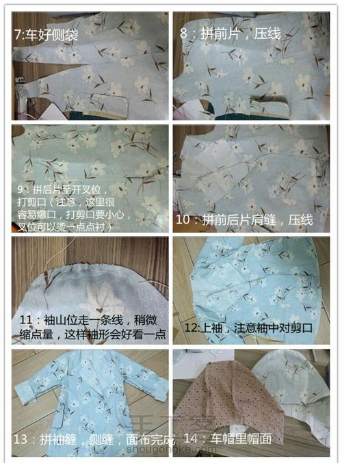 实用初秋女童印花风衣 第2步