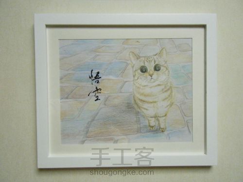 彩铅手绘猫咪肖像画像 第1步