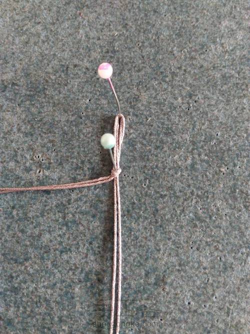 白水晶花锁骨链 第1步