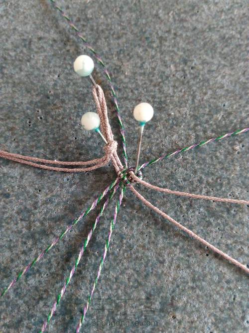 白水晶花锁骨链 第10步