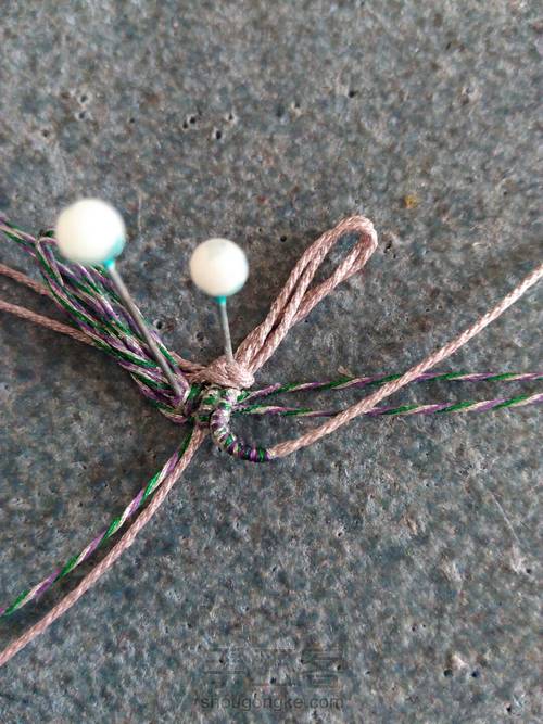 白水晶花锁骨链 第7步