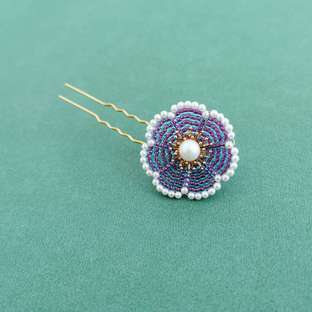 串珠一体七瓣花