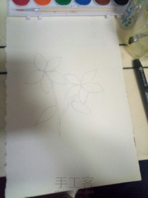 月色浸花冷 第2步
