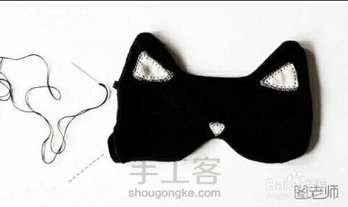 可耐的小猫咪眼罩 第6步