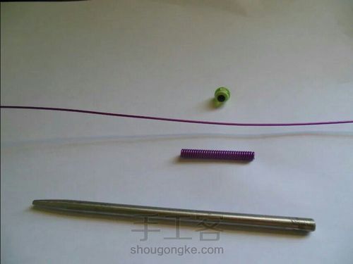 铝线手工，孔雀头部 第1步