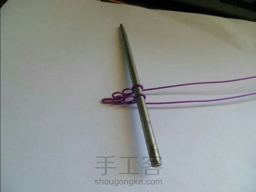 铝线手工,孔雀头部 第2步