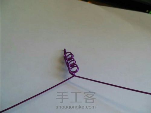 铝线手工，孔雀头部 第3步