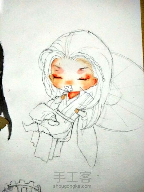 临摹水彩练习 第11步