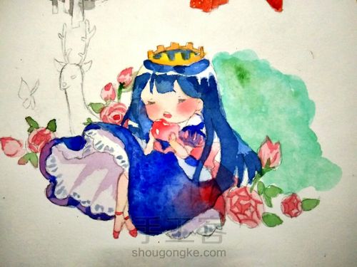 临摹水彩练习 第20步