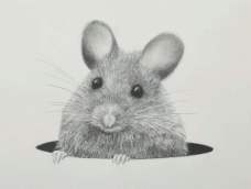 用自动铅画一只老鼠~比较简单^_^