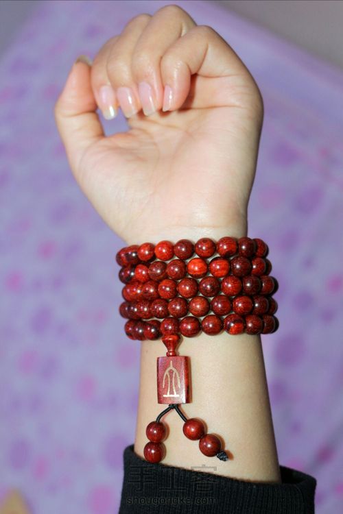 七夕礼物-小叶紫檀108颗素珠 第1步