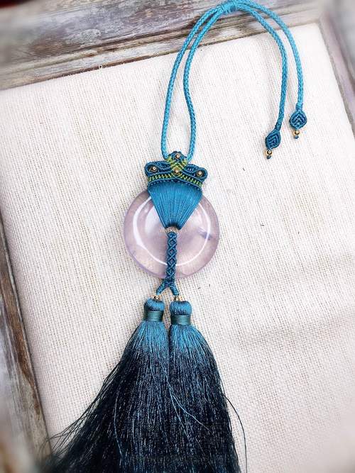 有孔吊坠第七款—双面平安扣车挂 第1步