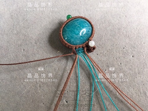 吊坠⑤-99张图详解包石猫咪吊坠 第49步