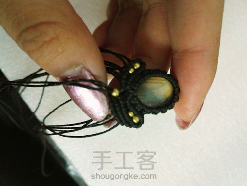 绳编锁骨链 第11步