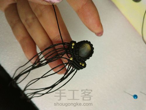 绳编锁骨链 第12步