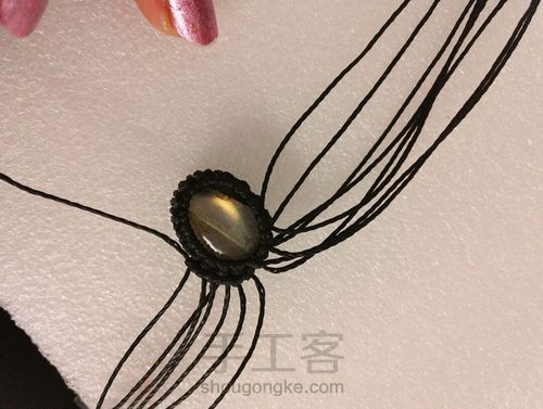 绳编锁骨链 第4步