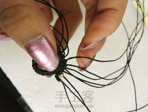 绳编锁骨链 第5步