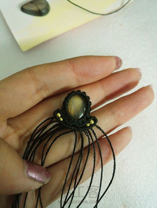 绳编锁骨链 第8步