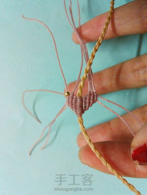 爱心手链 第12步