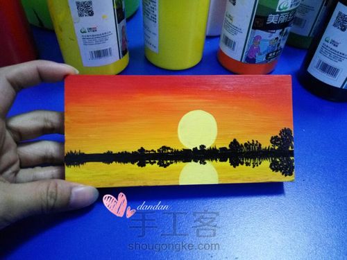 夕阳剪影 第6步