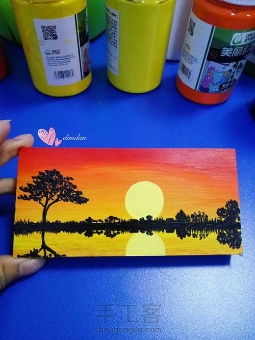 夕阳剪影 第7步