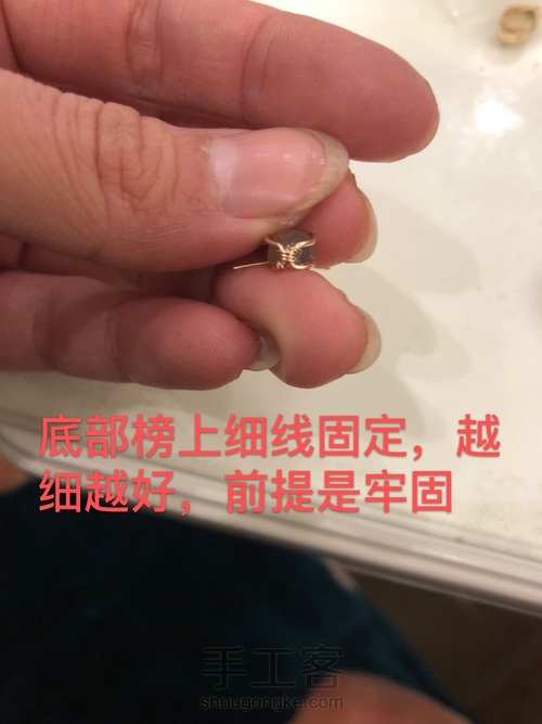 超小石头无孔石包边绕线的玩法 第12步