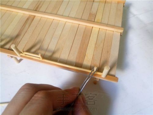 桥模型DIY手工制作雪糕棒冰棍竹签模型筷子竹棒材料 第8步