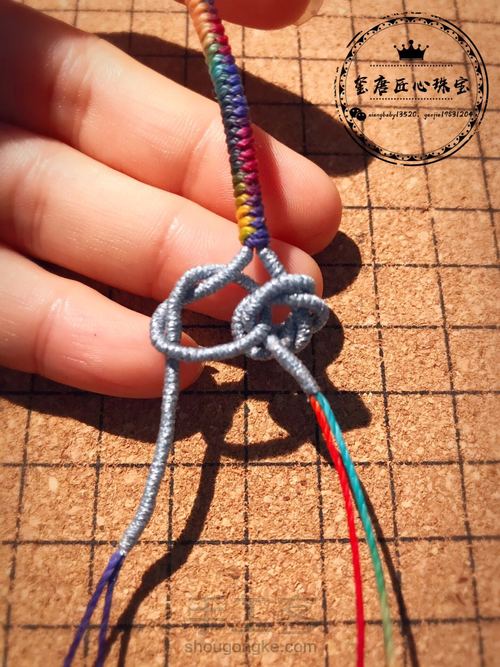 曼陀罗金刚结手绳 第28步