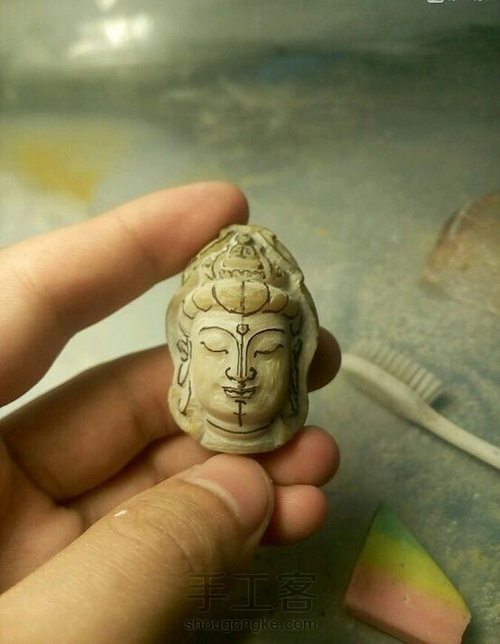 观音头刻脸教程 第11步