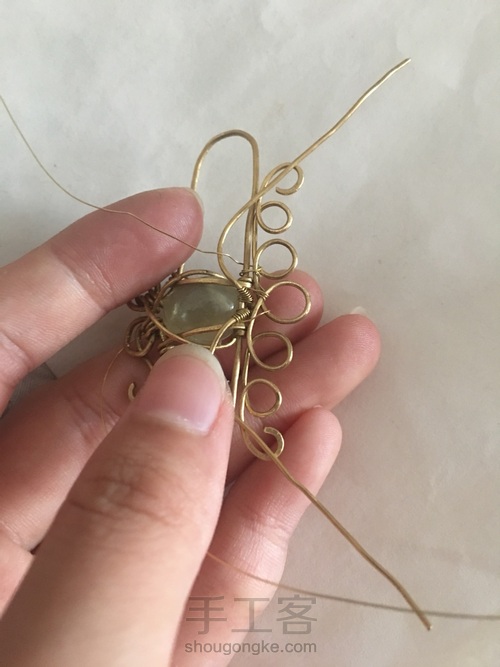 绕线簪子发夹 第5步