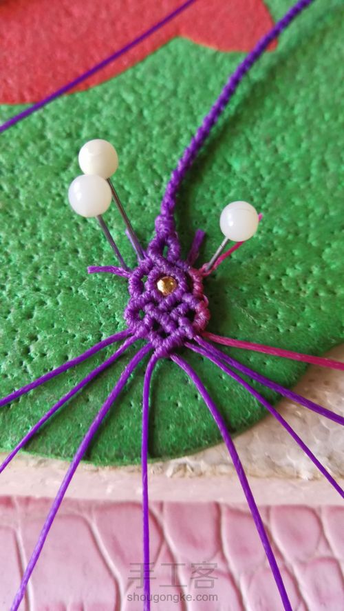 琥珀挂绳尾扣 第21步